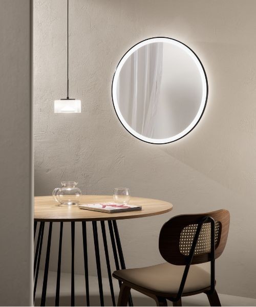 MIBYMI ORONERO Specchio da Parete a LED 2 Colori