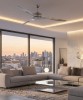 ITALEXPORT Centottanta Ventilatore da Soffitto senza luce 3 pale alluminio D.180