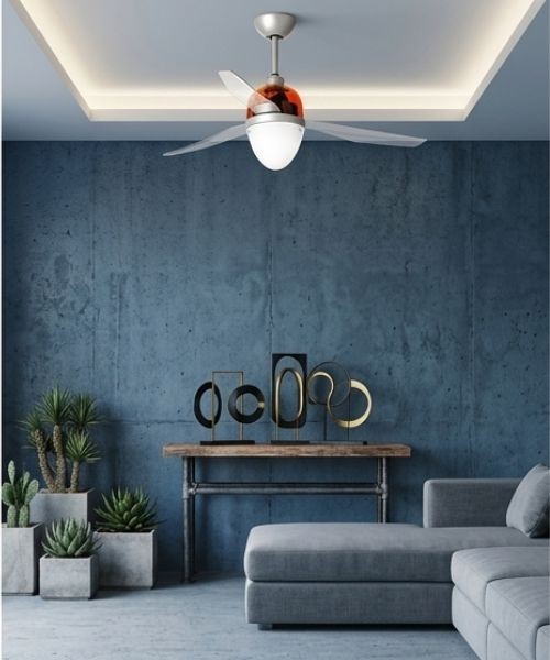 ITALEXPORT Swing Ceiling Fan 3 Blades D.127cm Red