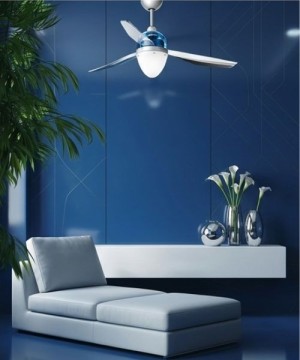 ITALEXPORT Swing Ventilatore da Soffitto 3 Pale D.127cm Blu