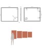 MIBYMI FRAME 90 Specchio da Parete a LED