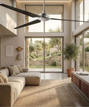 ITALEXPORT Tremetri Ventilatore da Soffitto senza luce 3 pale
