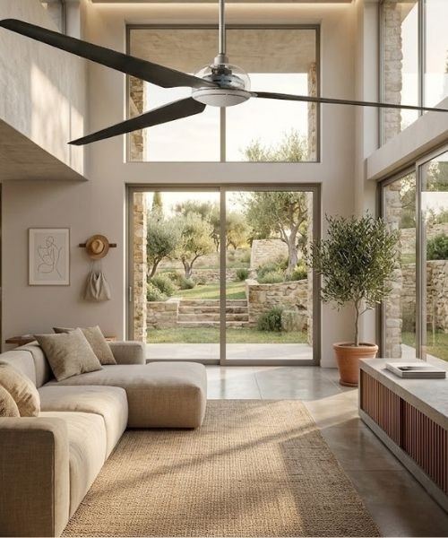 ITALEXPORT Tremetri Ventilatore da Soffitto senza luce 3 pale