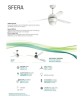 ITALEXPORT Sfera Ventilatore da Soffitto con luce 3 pale Cromo
