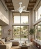 ITALEXPORT Sfera Ventilatore da Soffitto con luce 3 pale Bianco