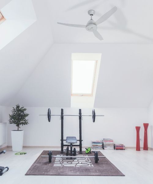 ITALEXPORT Ghost Ceiling Fan Without Light 3 Blades 2 Colors
