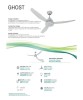 ITALEXPORT Ghost Ceiling Fan Without Light 3 Blades 2 Colors