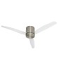 ITALEXPORT Flat Ventilatore da Soffitto Senza Luce 3 Pale trasparenti 4 colori