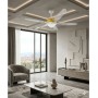 ITALEXPORT Effecinque Bianco Ventilatore da soffitto con luce 5 Pale D.127cm 3 Colori