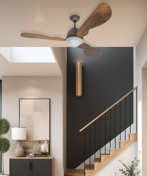 ITALEXPORT Leonardo LED Ceiling Fan with 3 Blades, 135cm, 2 Colors