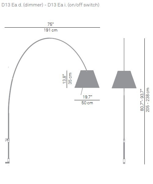 Luceplan Lady Costanza D13ea I Lampada Parete On Off