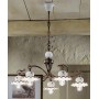Ferroluce Roma C403/5 LA Lampadario Rustico in Ceramica 5 Luci